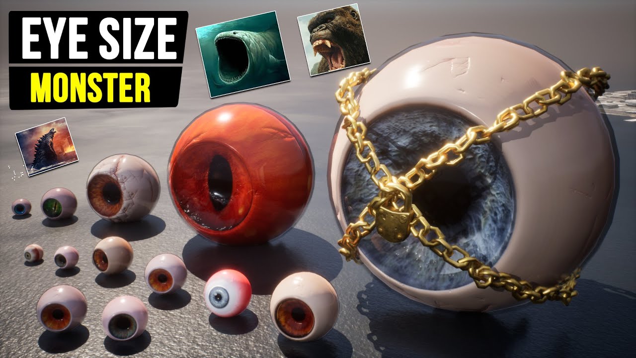 Legendary Monster Eye Size | Size Comparison | Biggest Monsters Eye