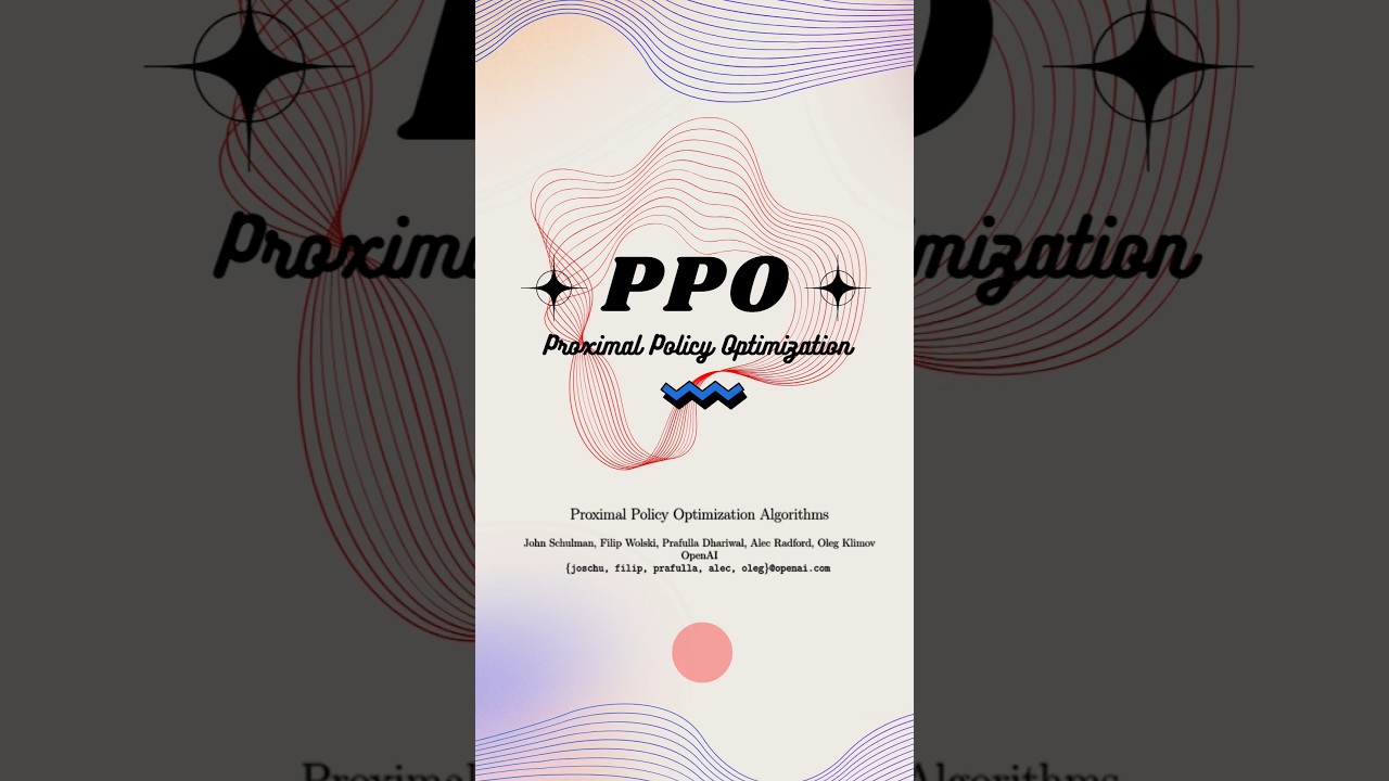PPO - Proximal Policy Optimization paper explained in a min. #ppo #trpo #llm #trendingshorts #ainews