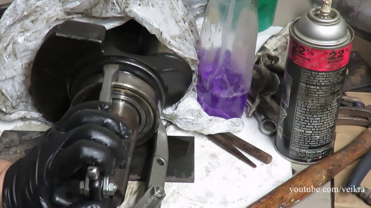 devair 447 rebuild part 2 crank bearing and CPR removal