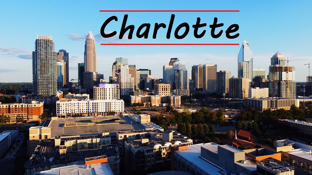 Cinematic SkyView of Charlotte in North Carolina