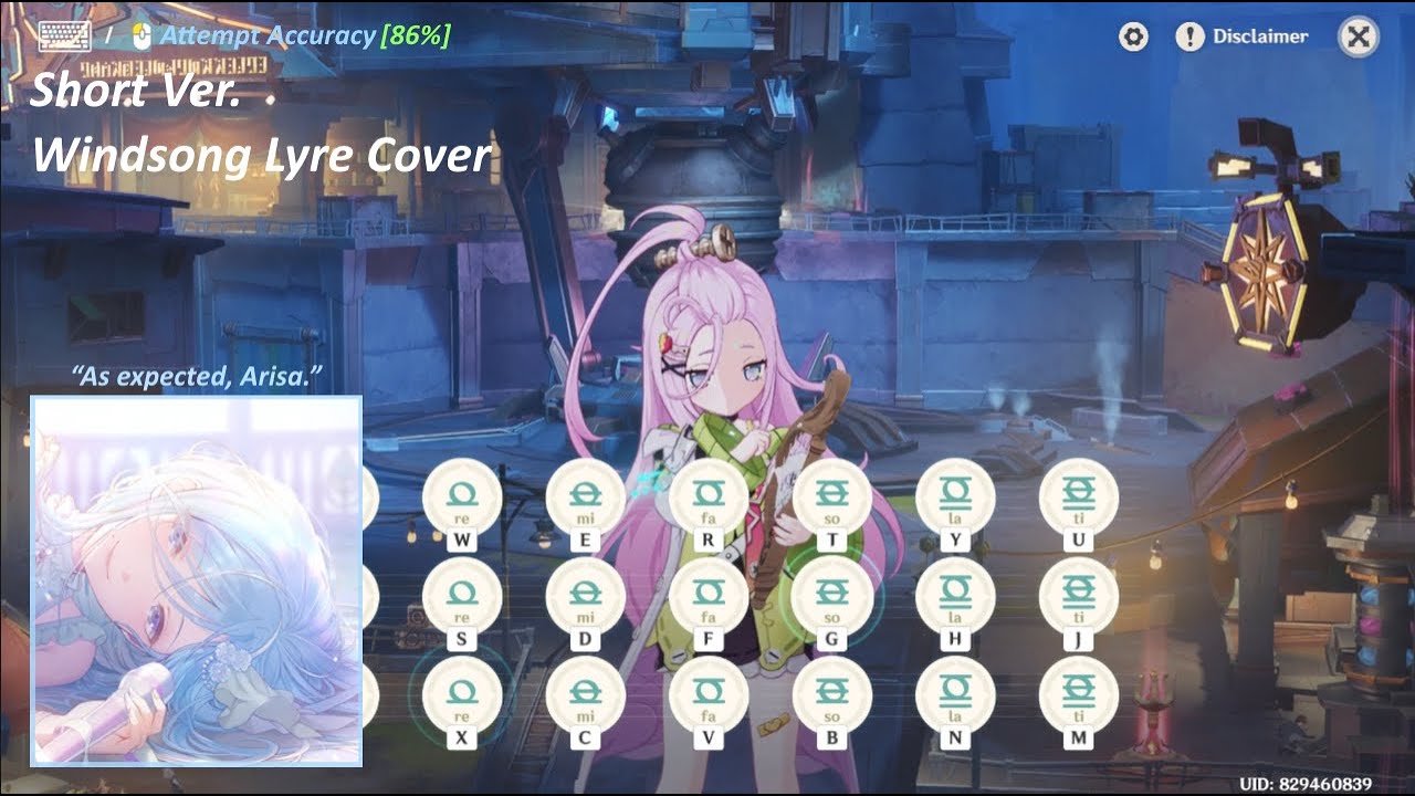 Genshin Windsong Lyre - If Your Sky Were To Cry (Project Sekai) + Notes