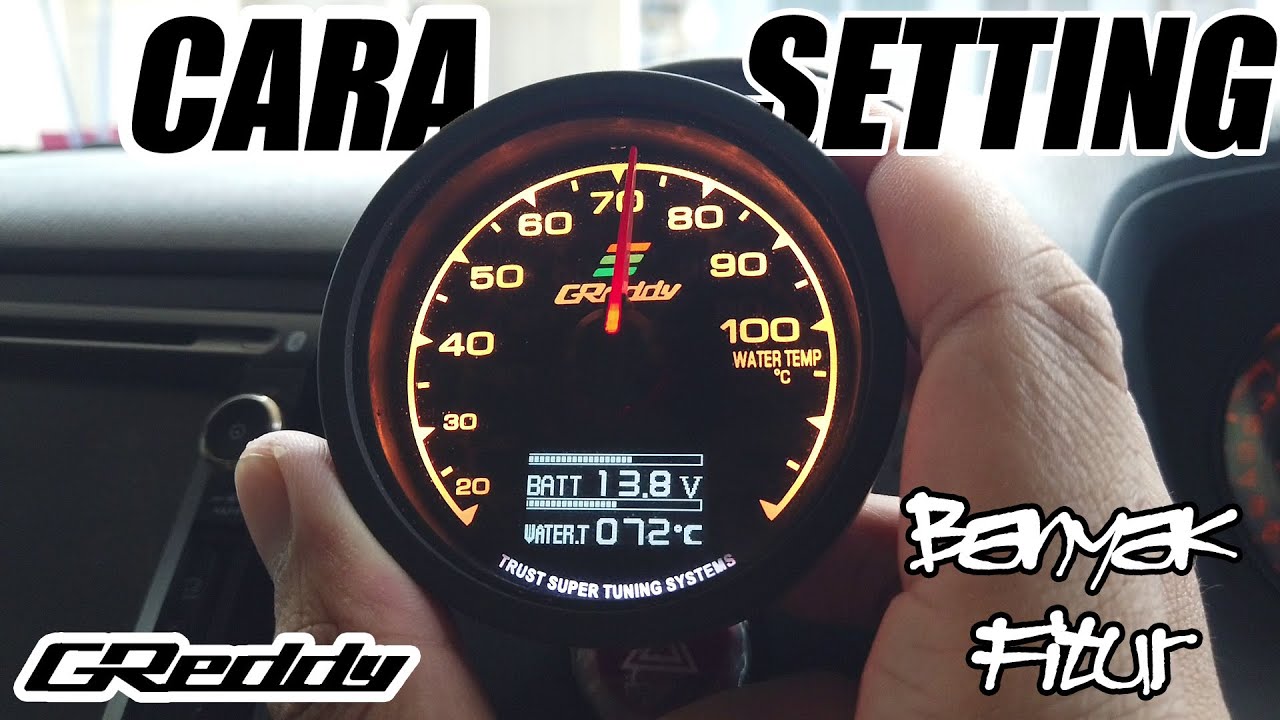 Cara setting greddy water temperature gauge