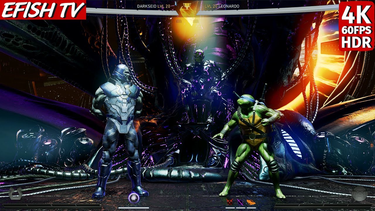Darkseid vs TMNT Leonardo (Hardest AI) - Injustice 2