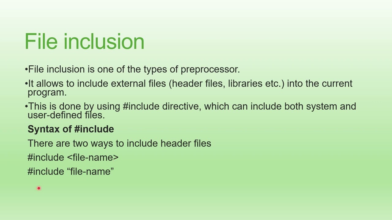 preprocessor directives video