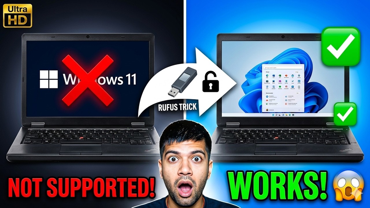 Windows 10 to Windows 11 Upgrade (2025) | Rufus से Unsupported PC में Install