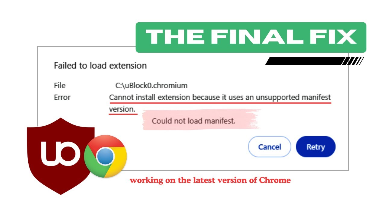 Запуск uBlock Origin в Chrome 142 &mdash; окончательное решение