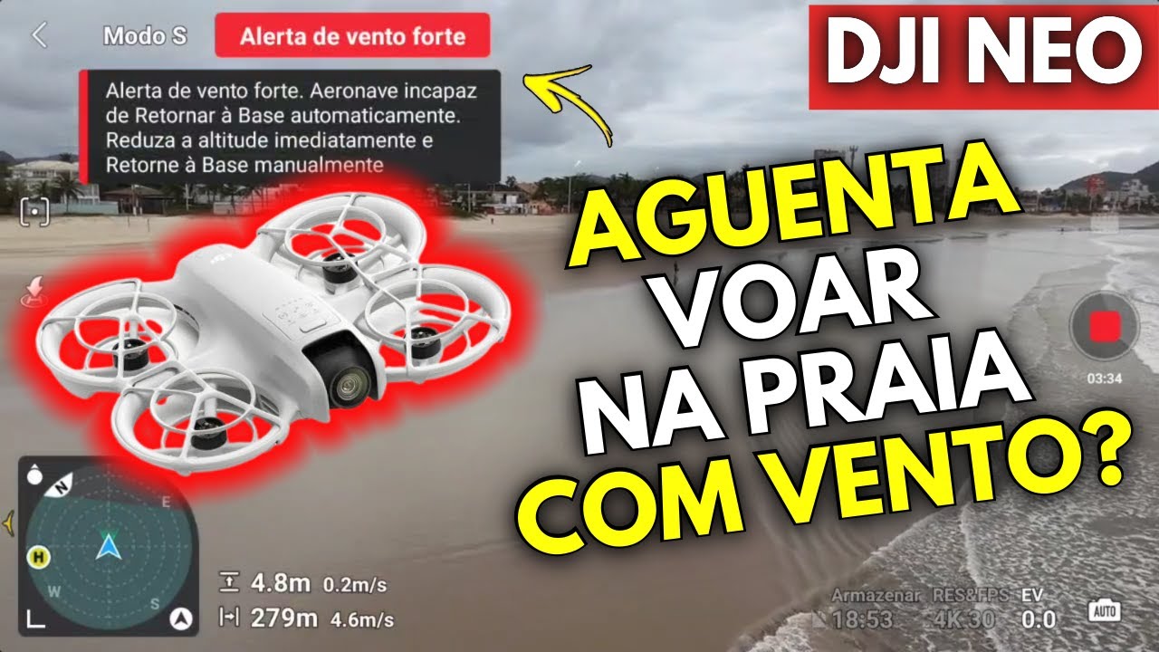 𝗗𝗝𝗜 𝗡𝗘𝗢 Tentei Voar na 𝗣𝗥𝗔𝗜𝗔 𝗖𝗢𝗠 𝗩𝗘𝗡𝗧𝗢 𝗙𝗢𝗥𝗧𝗘. Olha o Resultado!