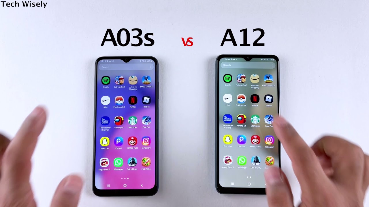 SAMSUNG A03s vs A12 SPEED TEST