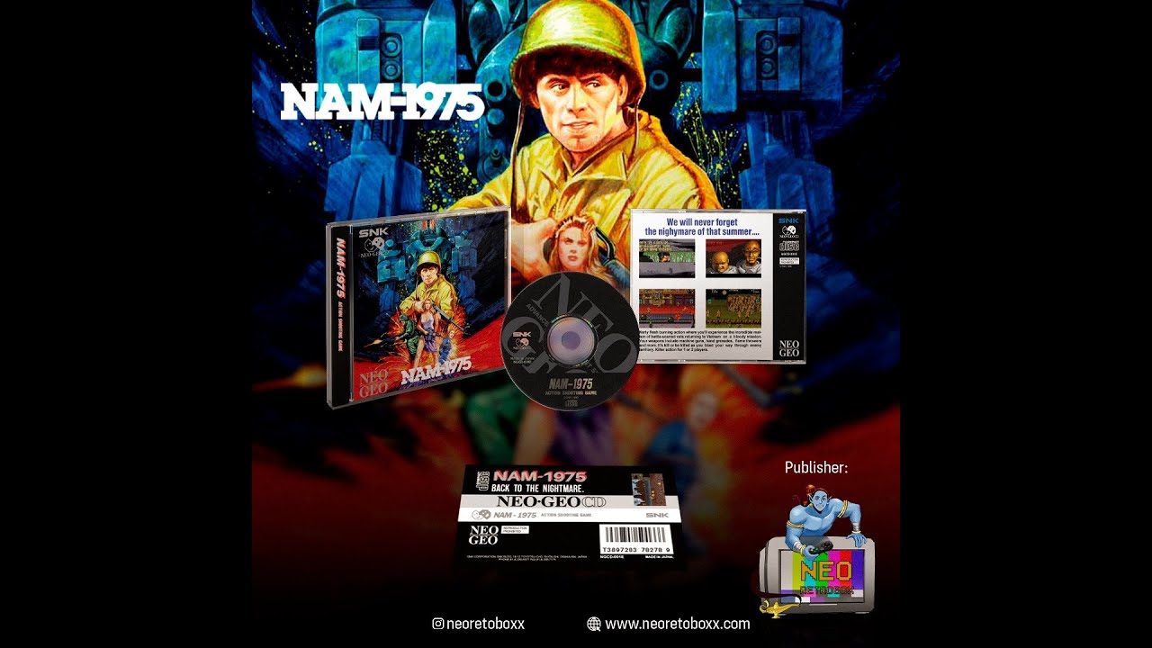 Unboxing Nam 1975 vers&atilde;o Premium Neoretrobox para NEOGEO CD e Neogeo CDZ