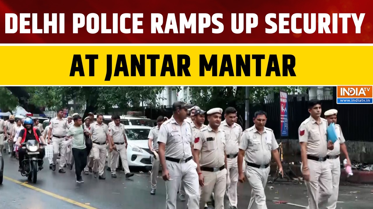 CJP Protest: Delhi Police Tightens Security at Jantar Mantar and Sansad Marg A Day After Chaos