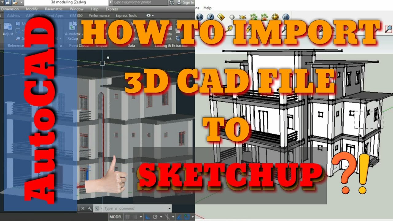 HOW TO IMPORT 3D CAD FILE TO SKETCHUP (Tagalog)
