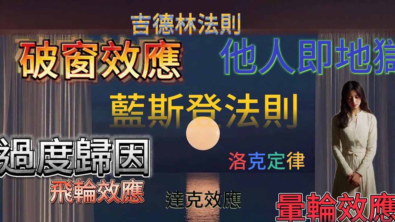 一口氣看完知識含量很高的九大心理學知識，看完你會變得不一樣！ #破窗效應 #過度歸隱  #吉德林法則 #暈輪效應 #他人即地獄 #藍斯登法則 #飛輪效應 #達克效應 #思維大全  #洛克定律