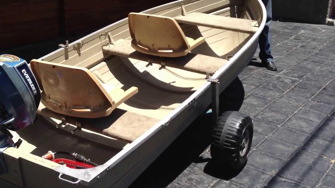 Lancha aluminio starcraft 12 pies con Evinrude 4hp 2 cilindros EN VENTA