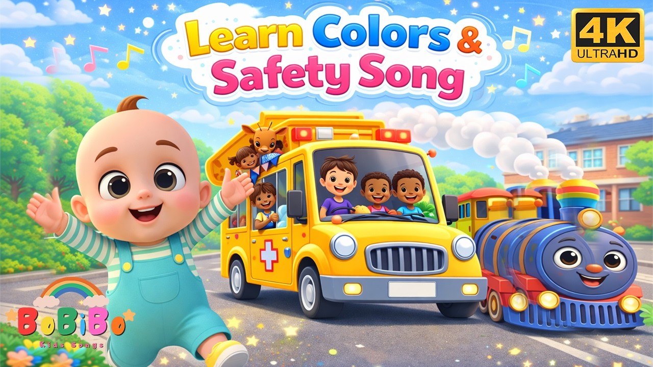 Kids Vehicle Compilation! 🚗🚂 Learn Colors & Safety Songs | 10+ Minutes