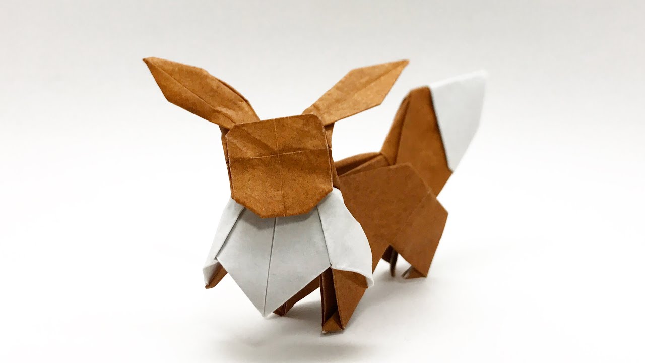 【ポケモン折り紙】イーブイ Eevee Origami (さくB sakuB)
