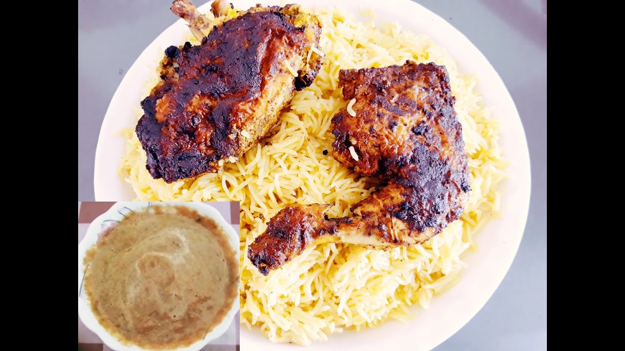 Mandi Chicken Rice with Chatni / Arabic Rice complete video