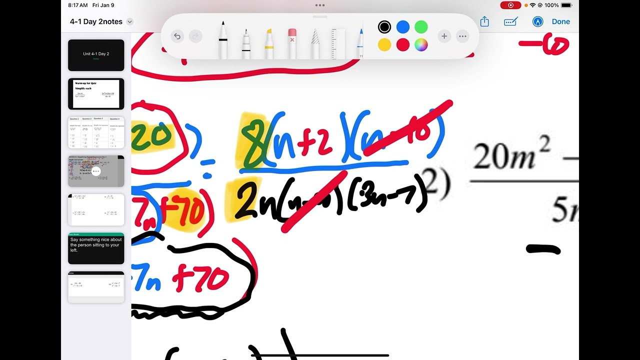 AR B 4-1 Day 2 Simplifying Rational Expressions