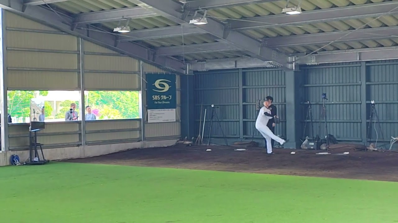 阪神タイガース具志川キャンプ髙橋遥投手、梅野捕手