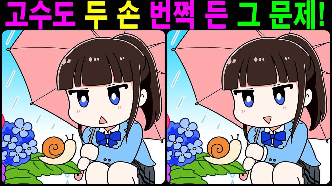 【틀린그림찾기/치매예방】 고수도 두 손 번쩍 든 그 문제! 【다른그림찾기/두뇌운동】