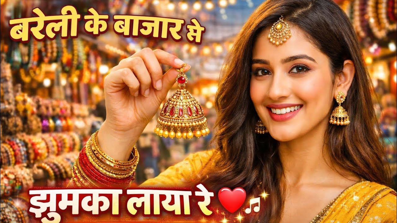 बरेली के बाज़ार से झुमका लाया रे 💃🎶 | New Hindi Song 2026 | Romantic Desi Song #New #trending #song 