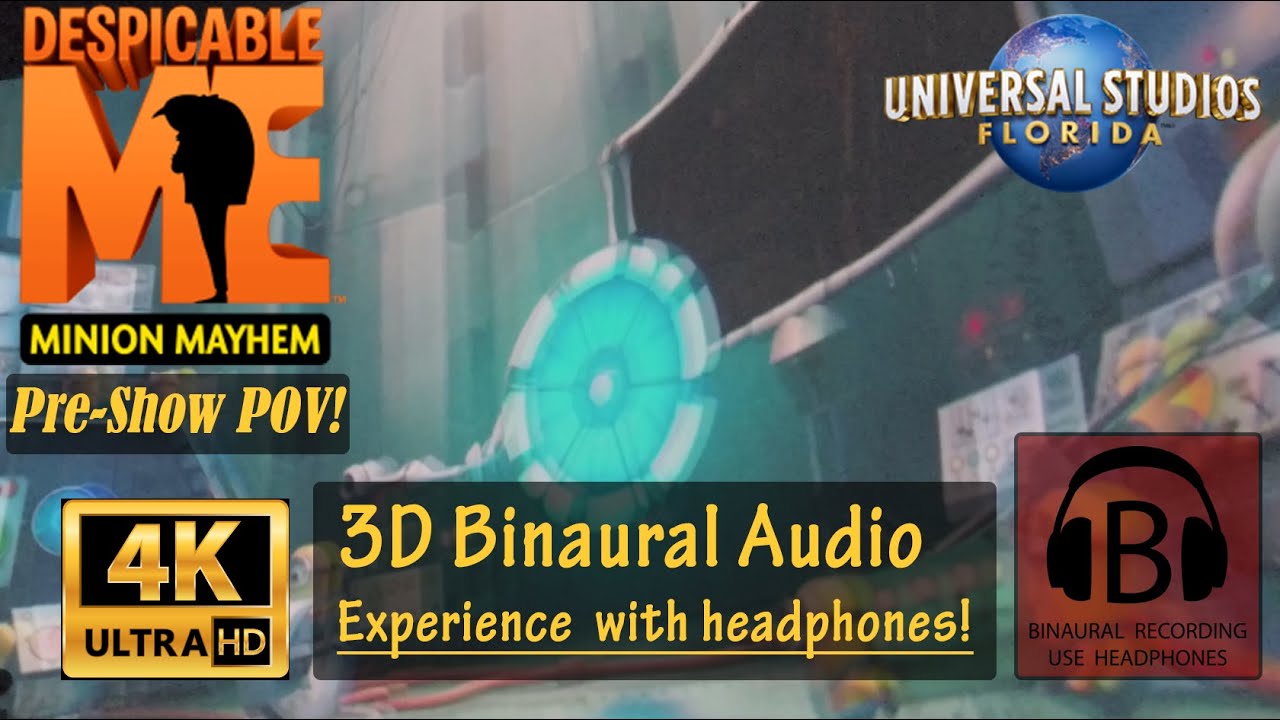 Гадкий Я: Миньонский хаос. Точка зрения перед показом [4K, 3D-аудио] Universal Studios Florida