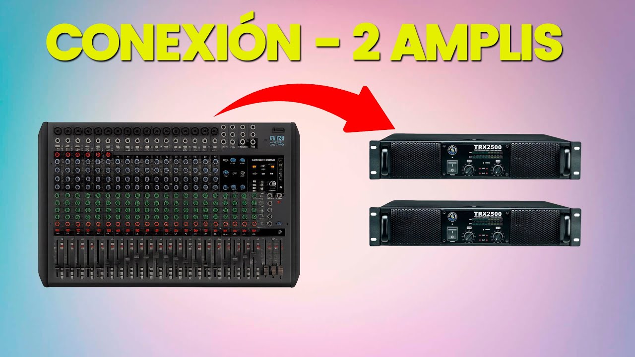 Como conectar Consola Análoga a 2 Amplificadores