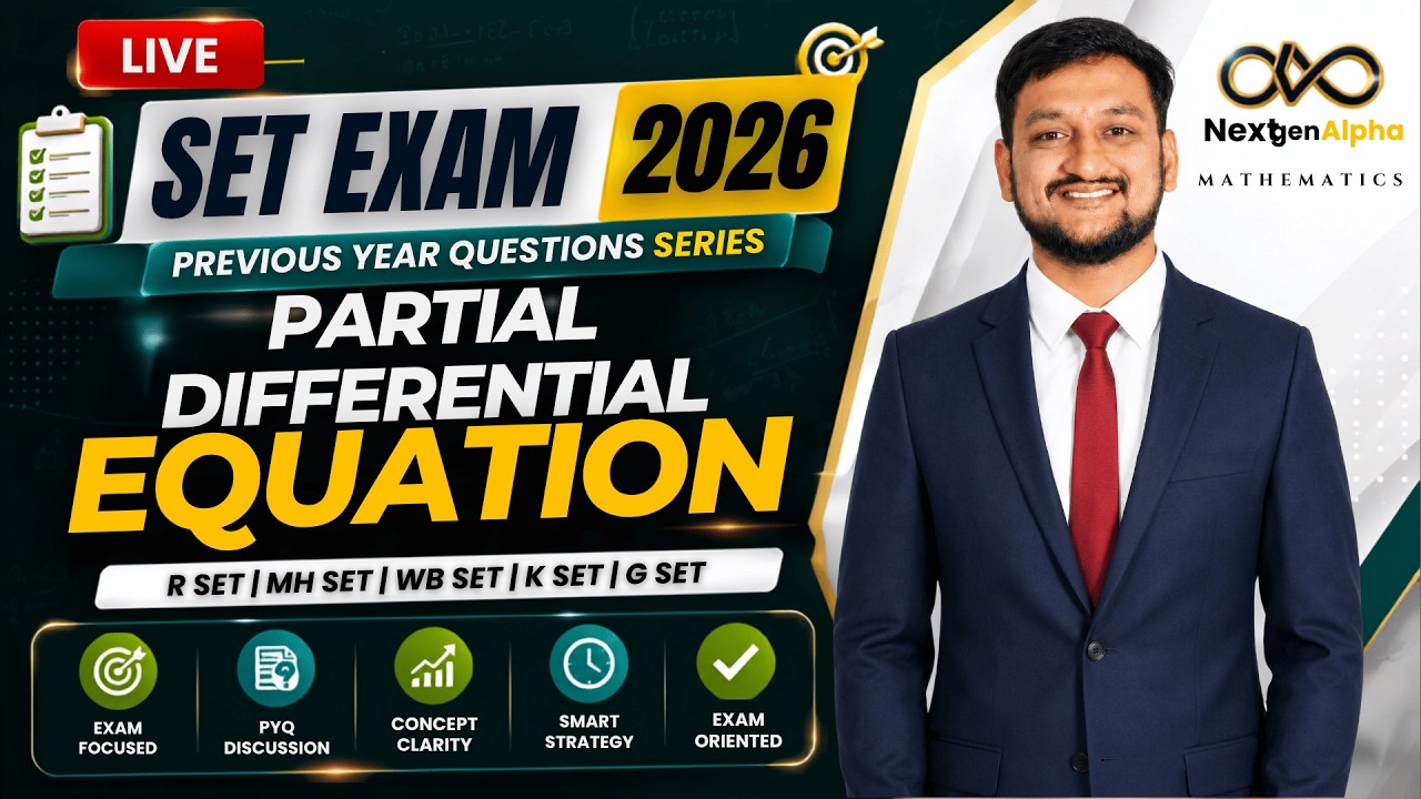 SET EXAM 2026 | Previous Year Questions (PYQ) Series | Partial differential equation | NGAM