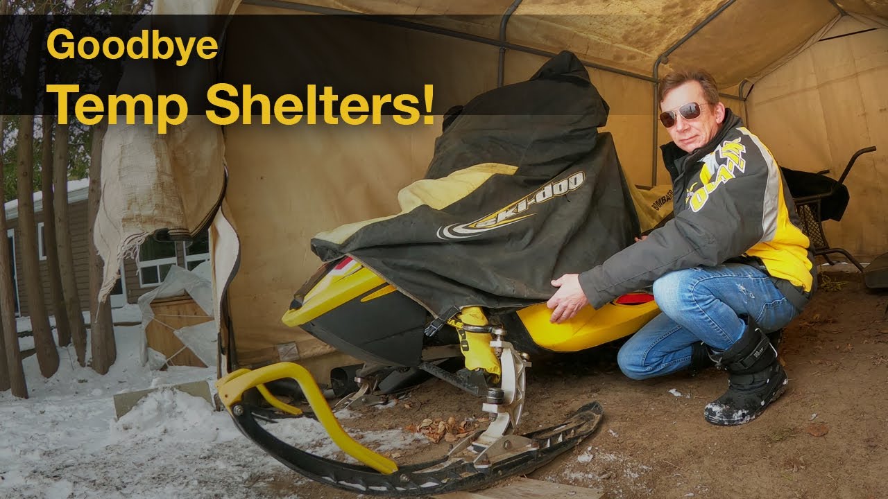 Outdoor Snowmobile Storage Tips - Goodbye Temporary Shelters!