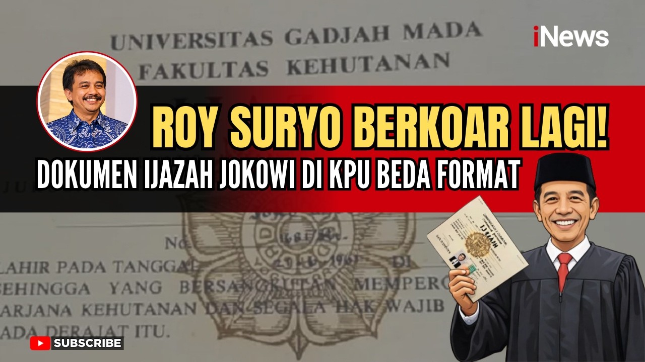 PANAS! Roy Suryo Ungkap Dugaan Perbedaan Dokumen Ijazah Jokowi, Ada yang Janggal?