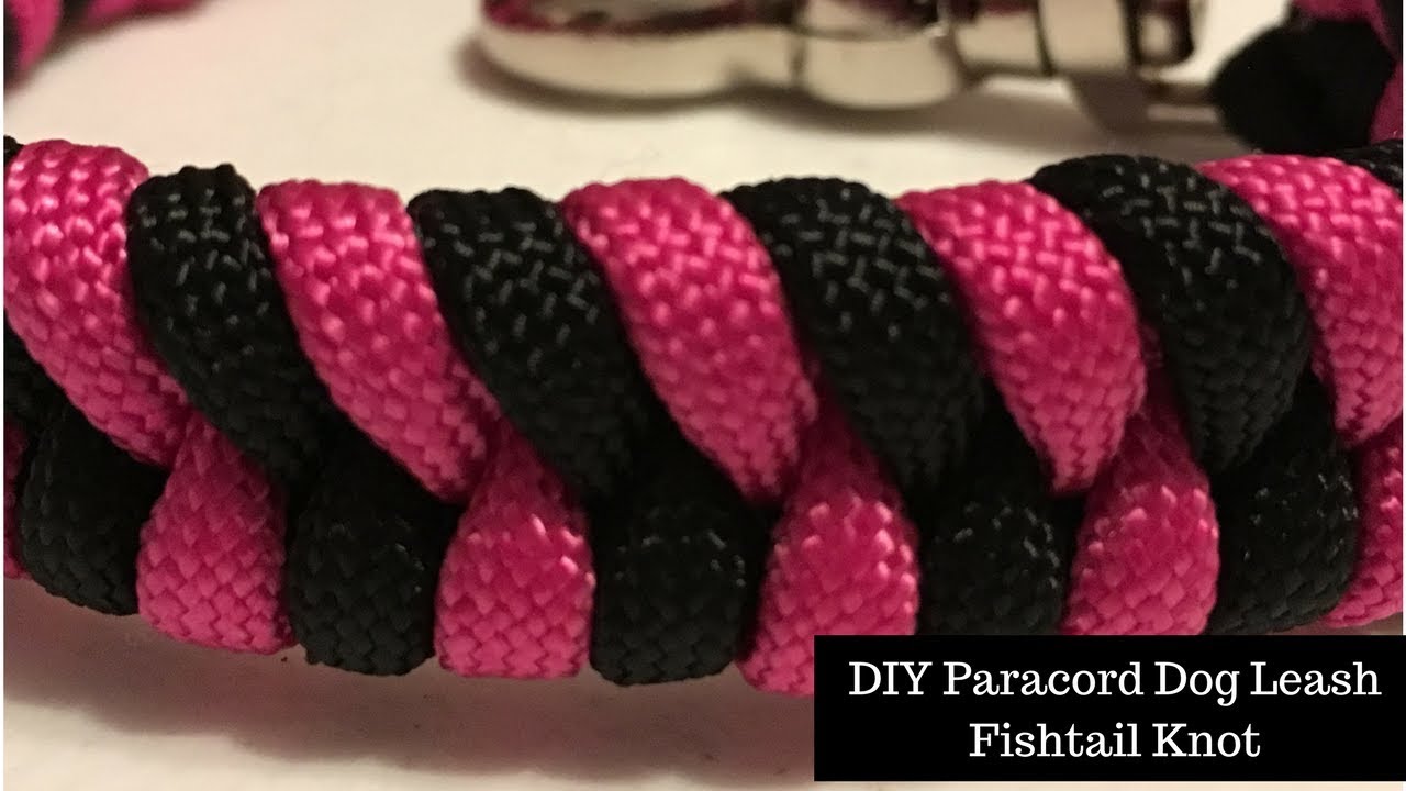 DIY Paracord Dog Tab Leash -  Fishtail