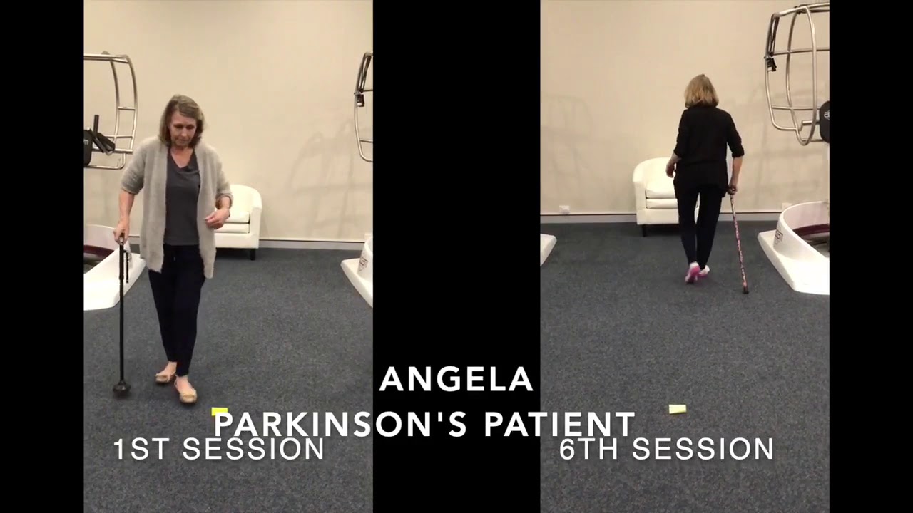 Angela's (Parkinson's Patient) progress after treatment on REVIVER®