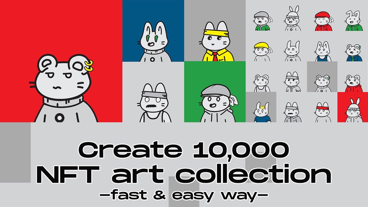 How to create 10,000 NFT art collection?
