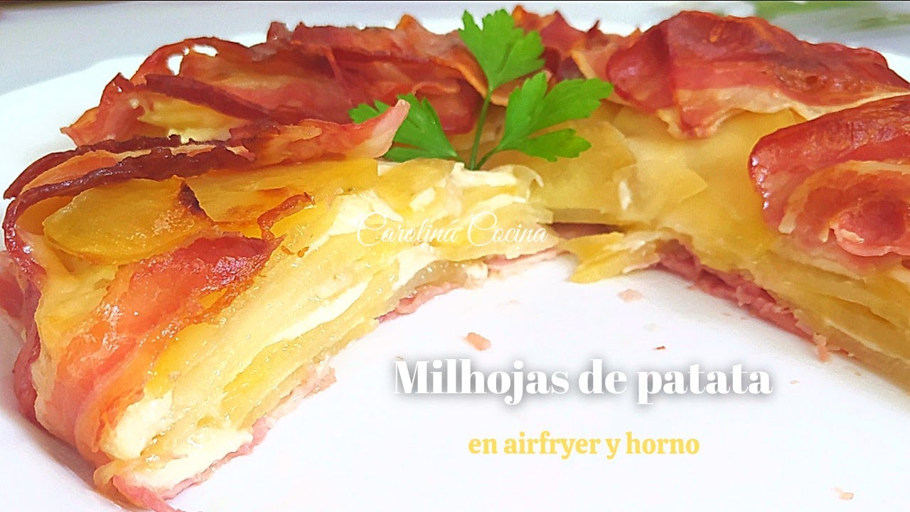 🧀 MILHOJAS o PASTEL de PATATA y QUESO en AIRFRYER y HORNO