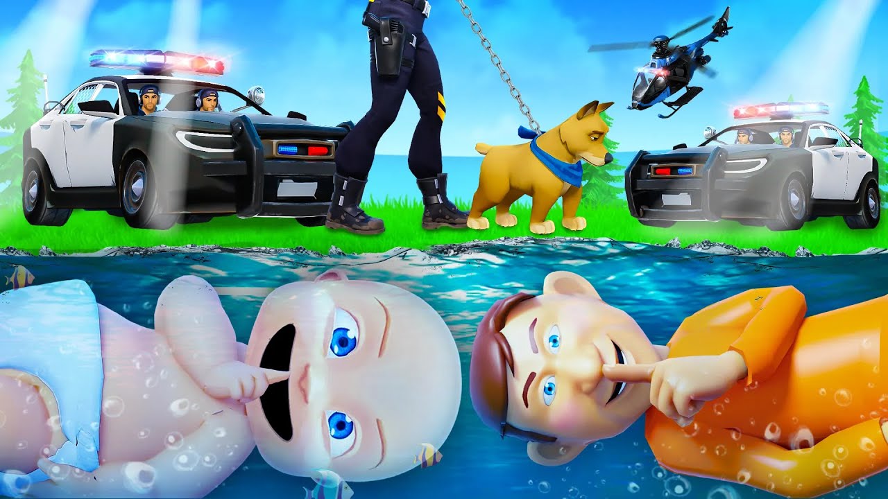 Baby and Daddy Hide Under Water From Police...