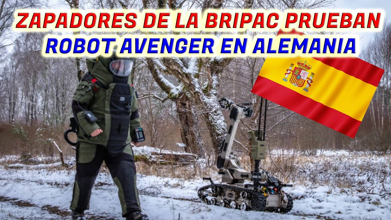 ZAPADORES DE LA BRIPAC PRUEBAN ROBOT AVENGER EN BERGEN ALEMANIA.