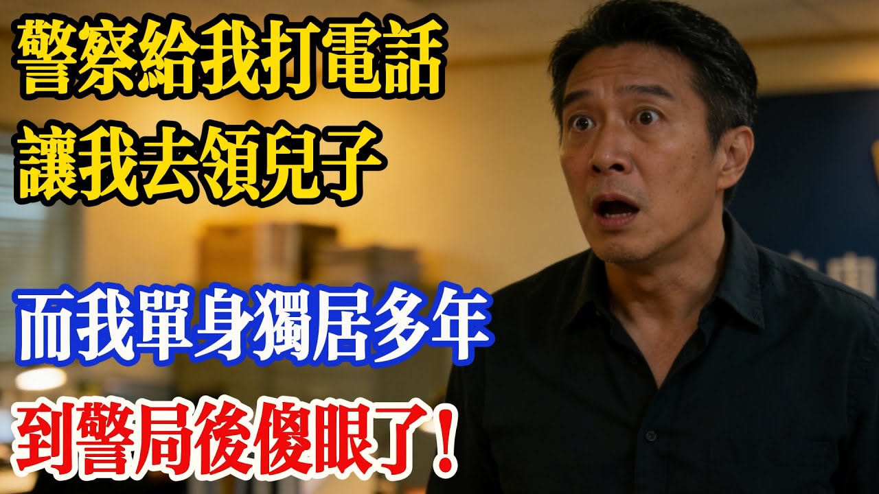 警察給我打電話叫我去領兒子，而我單身獨居多年，到警察局後，我看到孩子驚呆了！