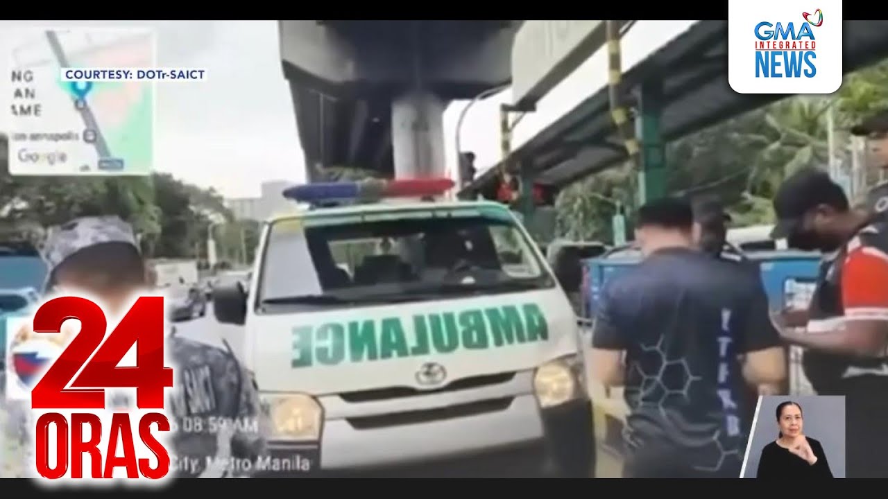 Ambulansyang dumaan sa EDSA busway, nabistong walang sakay na pasyente... | 24 Oras