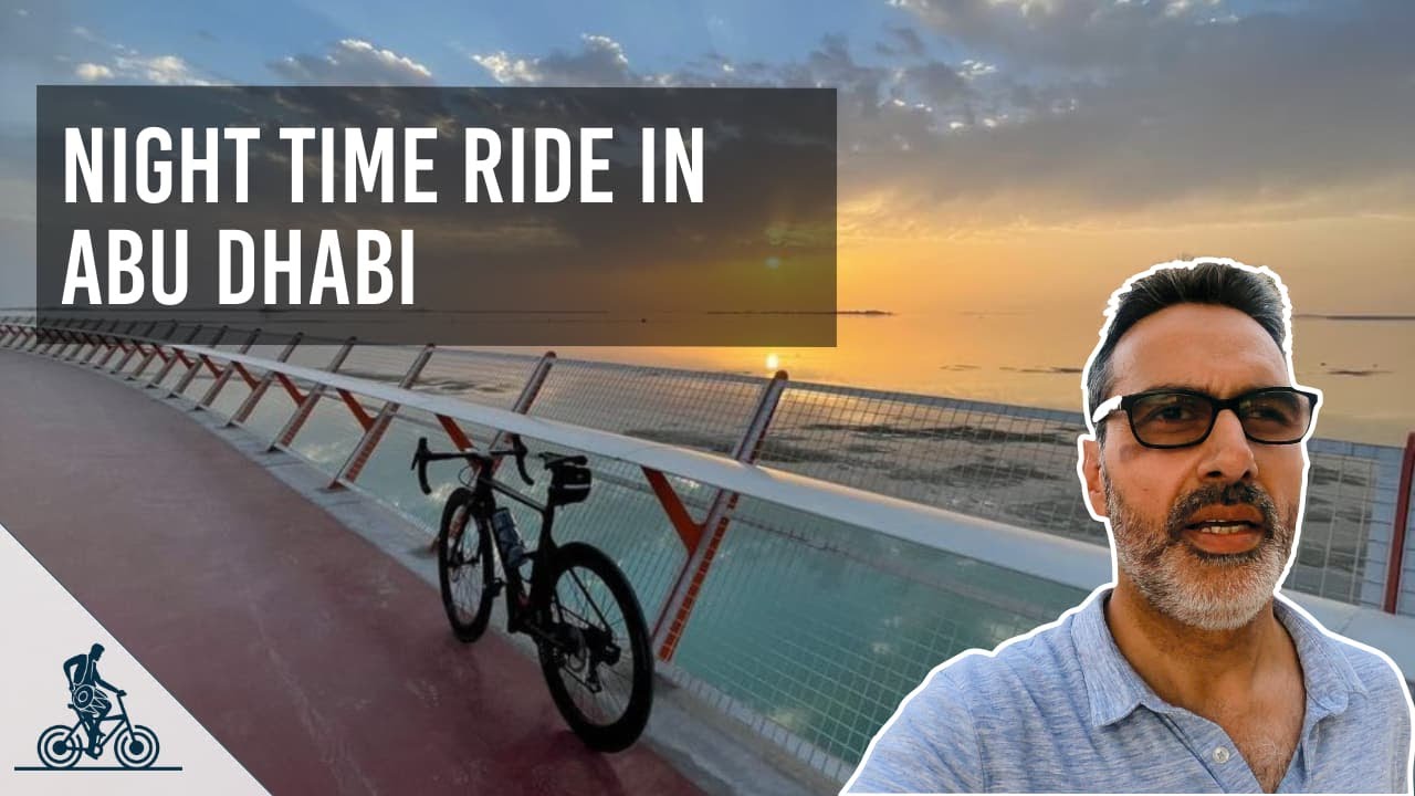Riding at the Al Hudayriyat Cycle Track Abu Dhabi