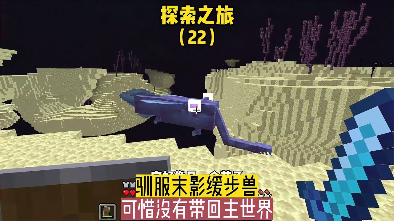 探索之旅（22）：馴服末影緩步獸，可惜沒有帶回主世界 #我的世界 #MC #我的世界烧鸡 #Minecraft #MOD