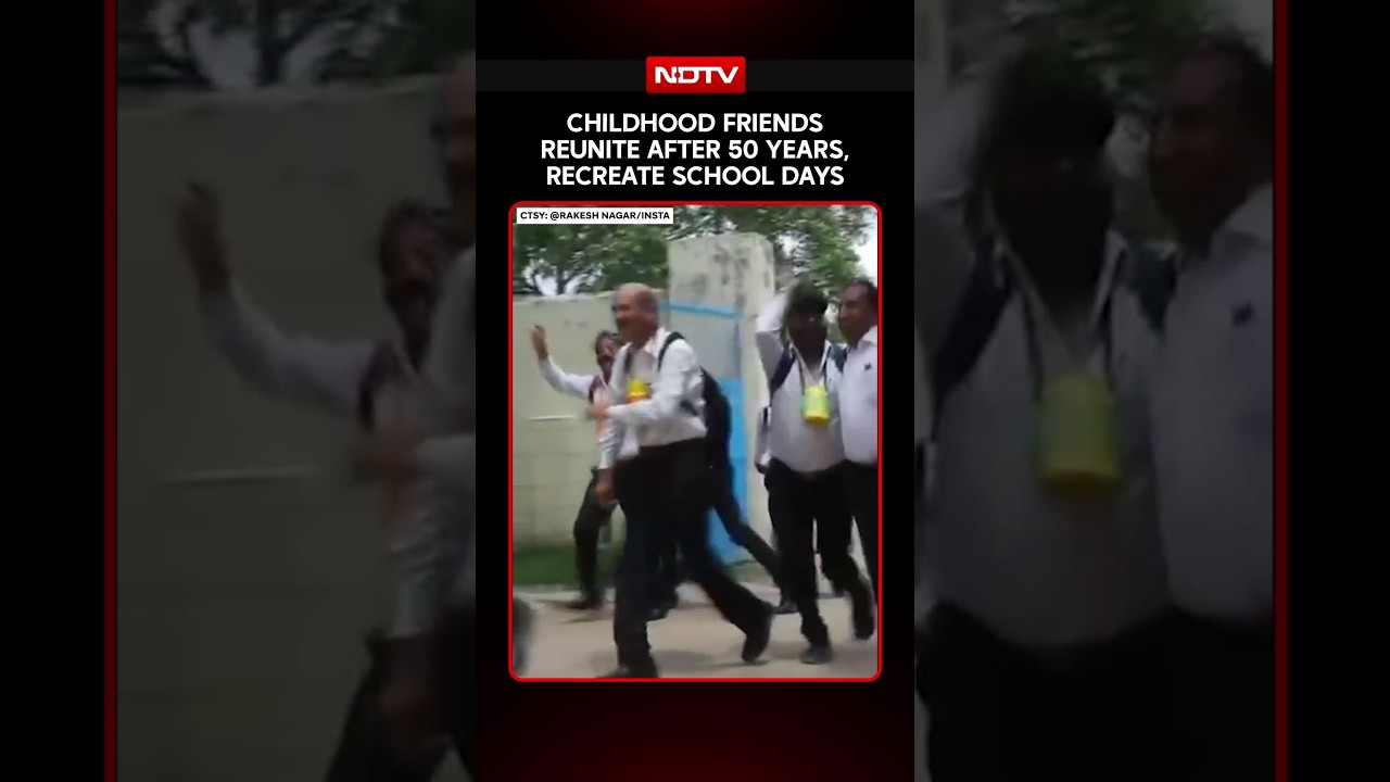 Childhood Friends Reunite After 50 Years, Dress Up In School Uniform To Relive School Memories