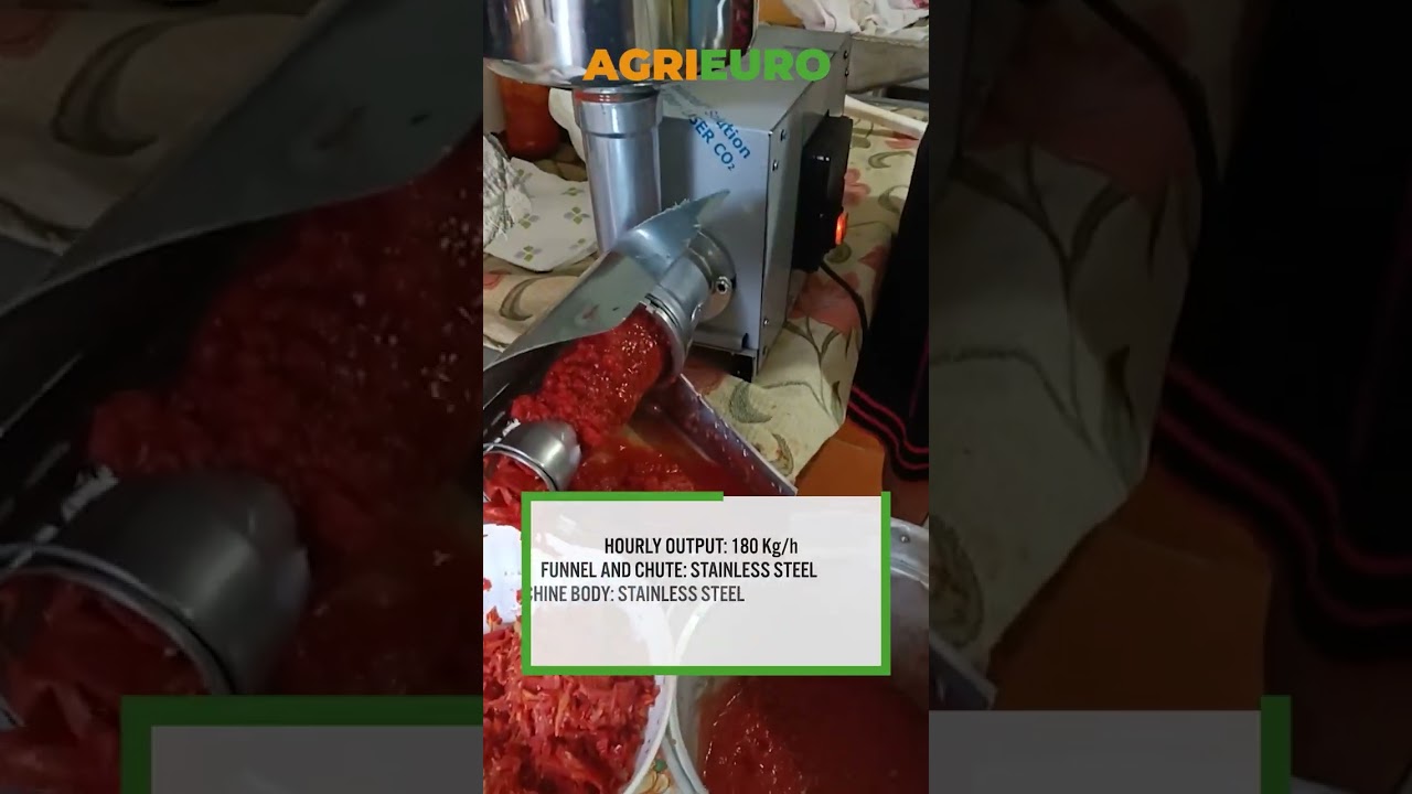 The AgriEuro AE-SM3 Electric Tomato Press at work! #shorts 🍅