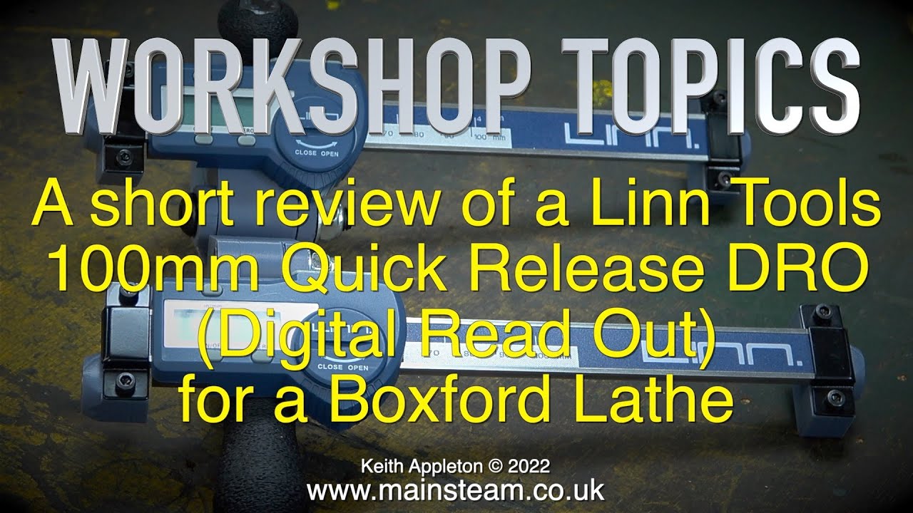 A LINN TOOLS 100MM QUICK RELEASE DRO FOR A BOXFORD LATHE
