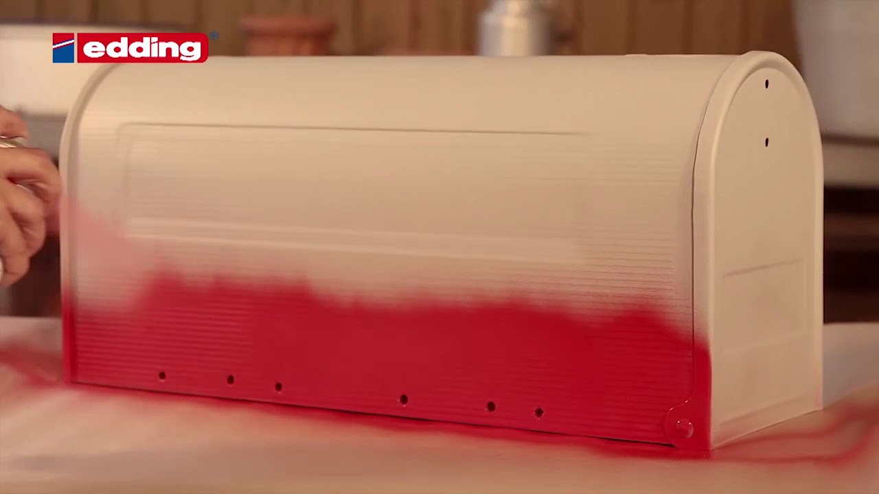 Briefkasten lackieren mit dem Edding Spray