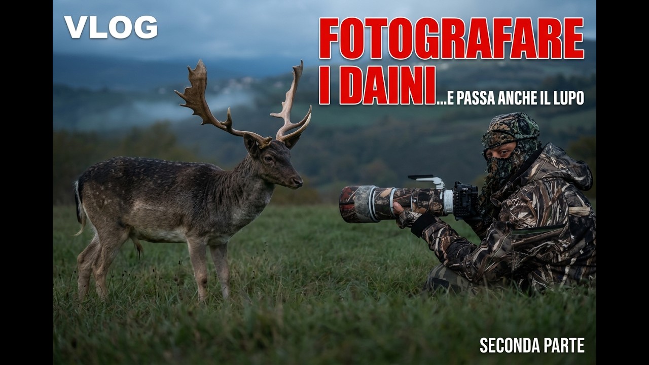 FOTOGRAFARE I DAINI - E passa anche il LUPO - Fotografia Naturalistica - VLOG Parte 2