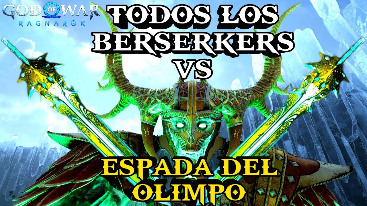 GOD OF WAR RAGNAROK - TODOS LOS BERSERKERS VS ESPADA DEL OLIMPO - SIN DAÑO - DAME GOD OF WAR