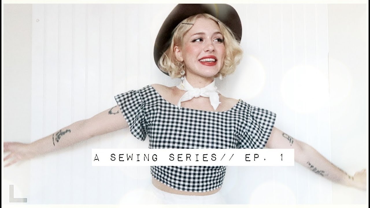 A Sewing Series Ep. 1 // I made this little gingham top and it's pretty cute