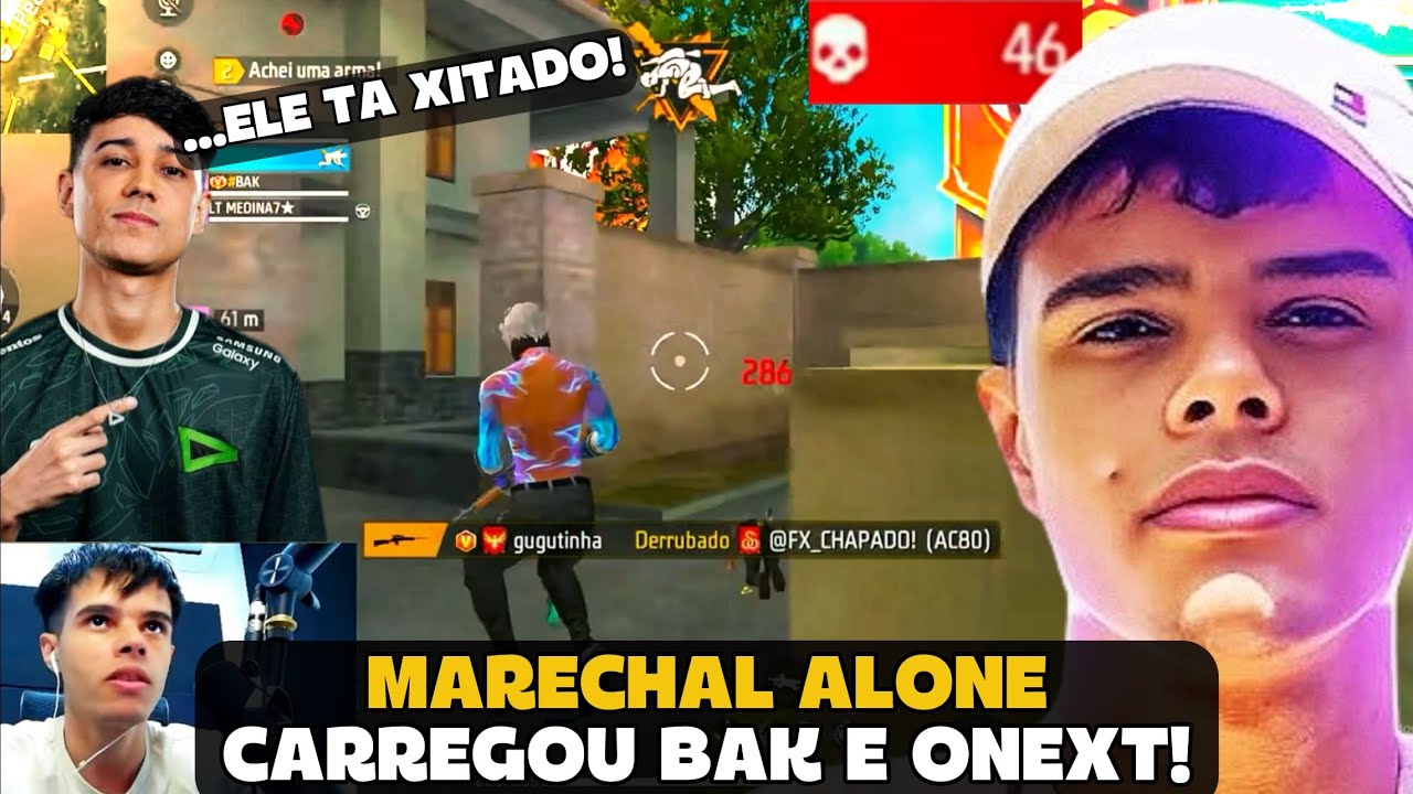 MARECHAL CARREGOU O BAK E ONEXT COM SUA SENSI PERFEITA NA RANK! FREE FIRE - MARECHAL HIGHLIGHTS