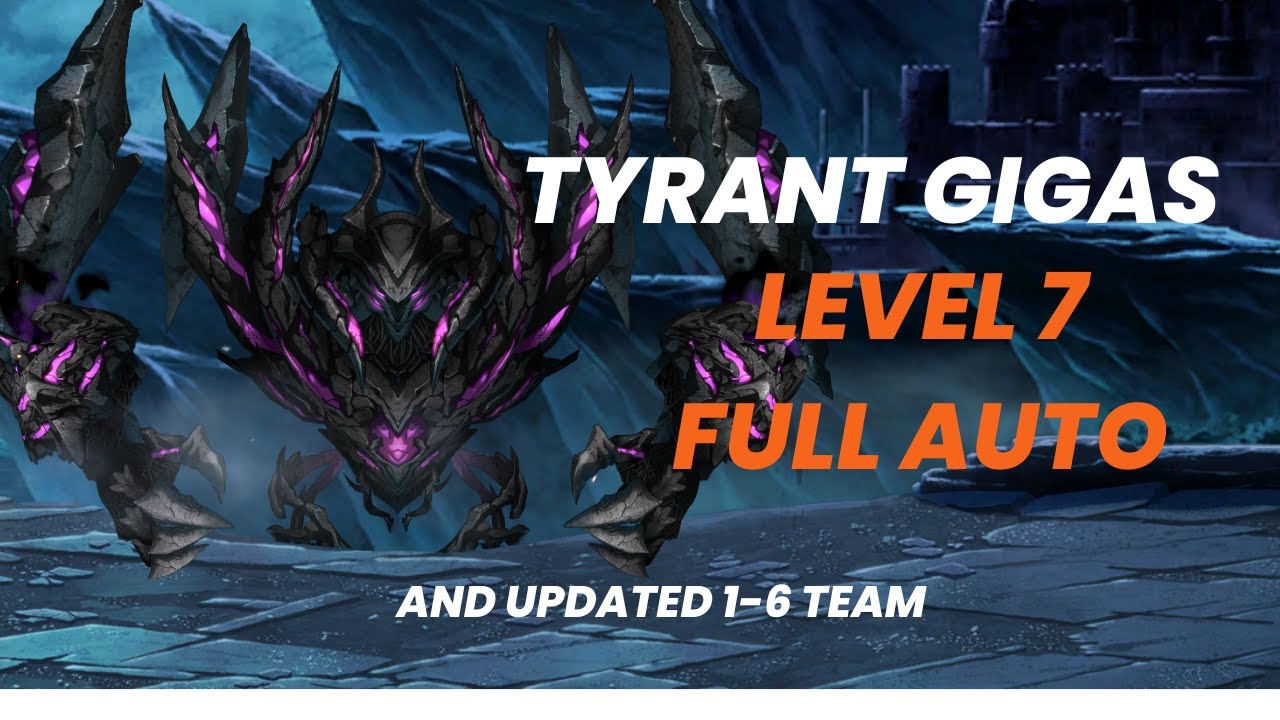 [Counter:Side Global] Tyrant Gigas lv7 full auto w/updated 1-6 team