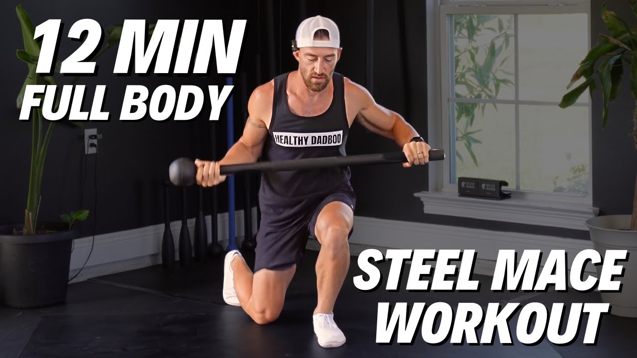 12 MIN FULL BODY STEEL MACE ONLY WORKOUT
