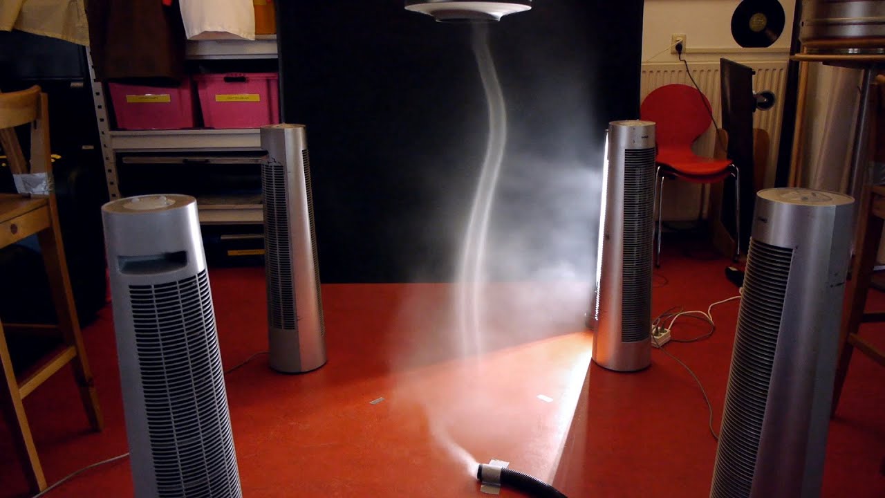 D.I.Y. tornado with a powerful vortex center